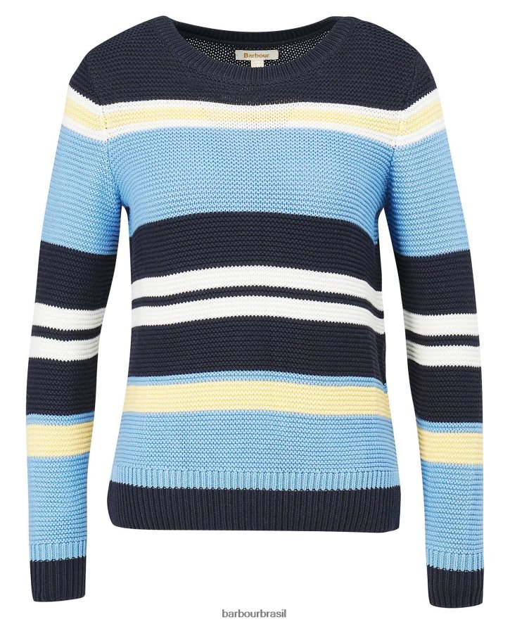 roupas Barbour suéter littlehampton marinho clássico mulheres NH44421963