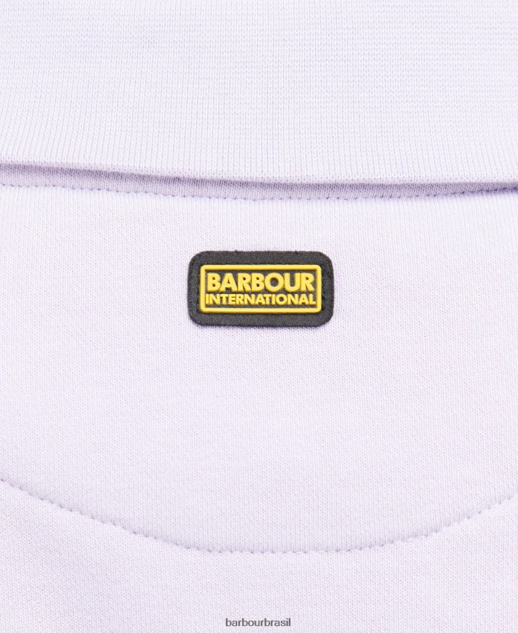 roupas Barbour Lando moletom com meio zíper glicínia mulheres NH44422017