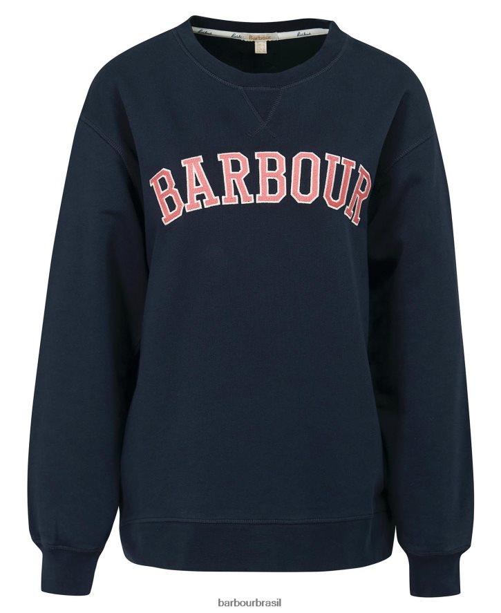 roupas Barbour camisola de Northumberland marinho clássico mulheres NH44421998