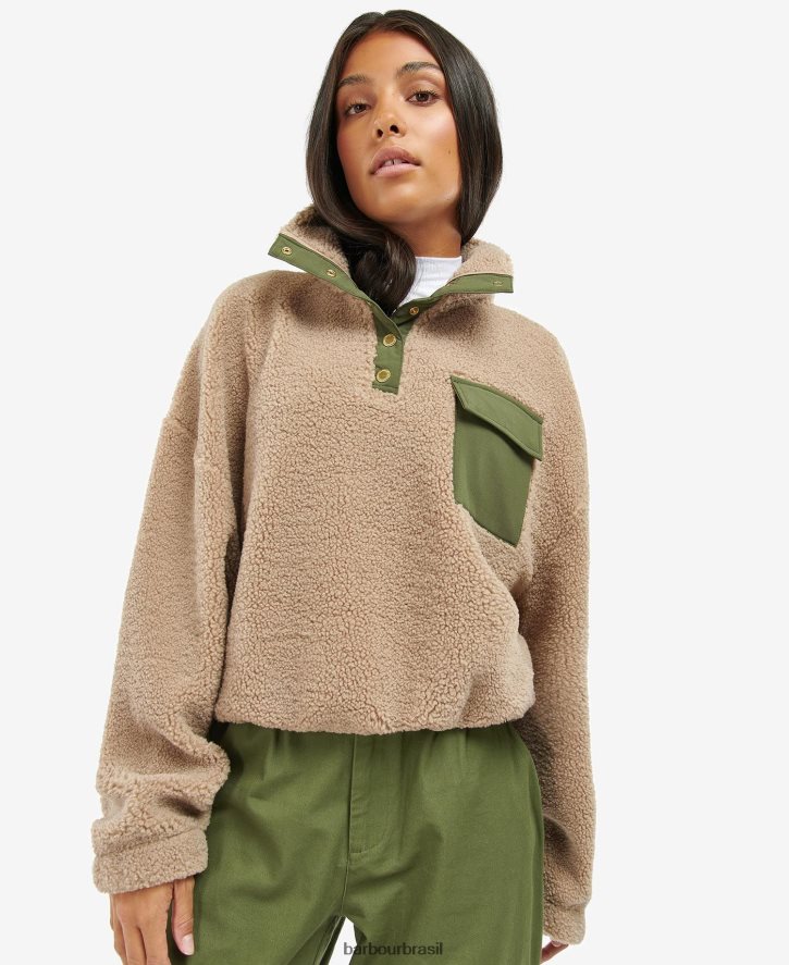 roupas Barbour lã vetel natural mulheres NH44422019