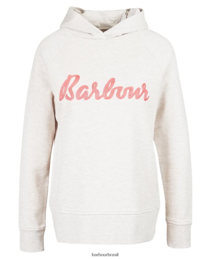 roupas Barbour moletom com capuz marga de aveia/ponche rosa mulheres NH44422024