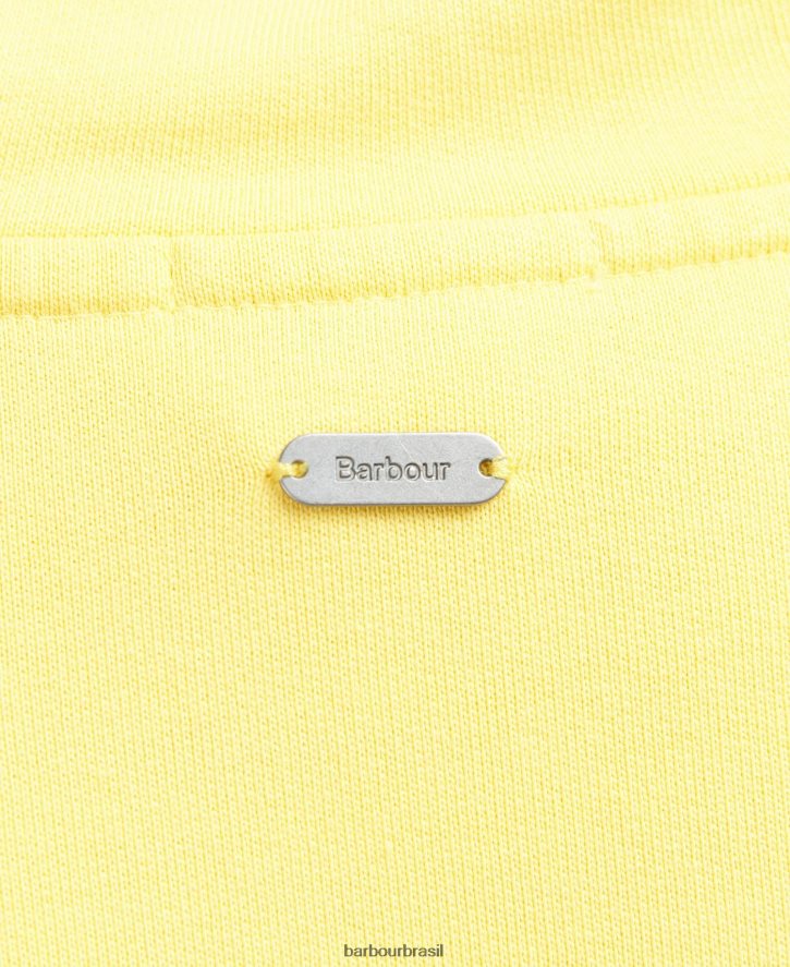 roupas Barbour moletom com capuz nascer do sol amarelo mulheres NH44422014