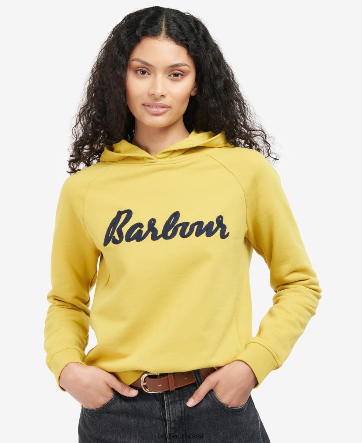 roupas Barbour moletom com capuz rosa de inverno mulheres NH44422033