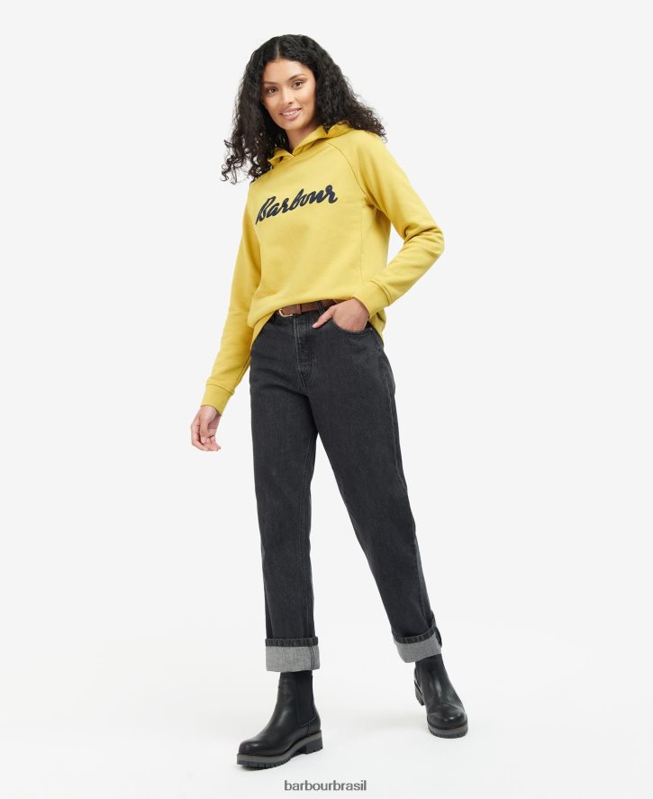 roupas Barbour moletom com capuz rosa de inverno mulheres NH44422033