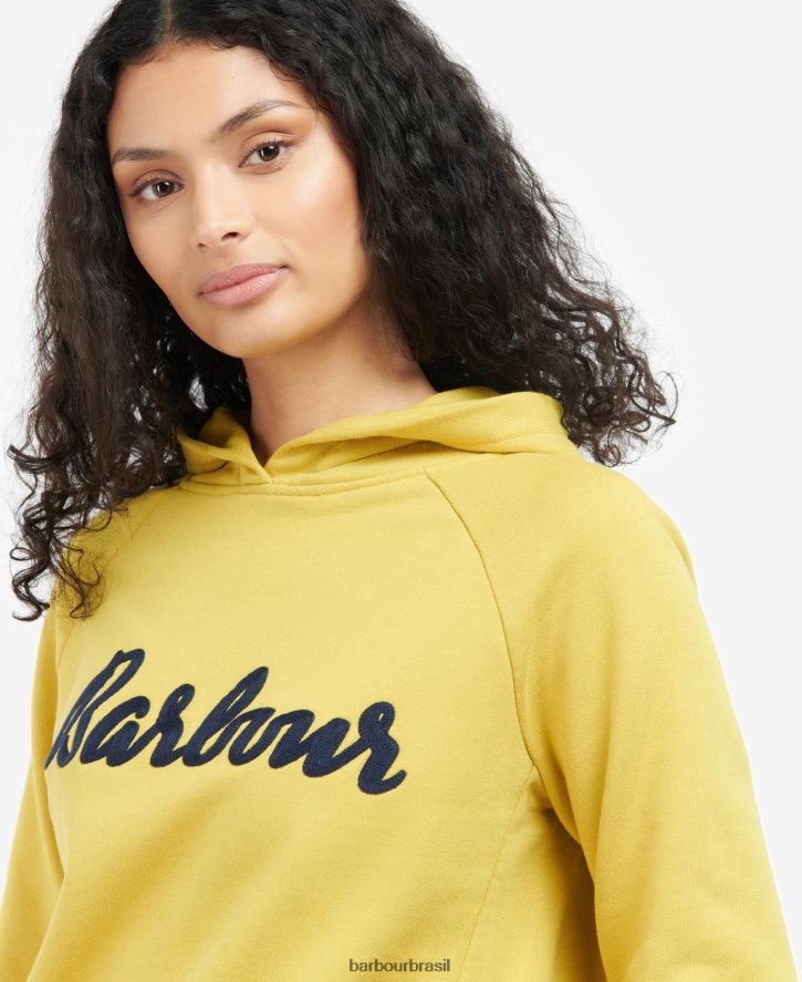 roupas Barbour moletom com capuz rosa de inverno mulheres NH44422033