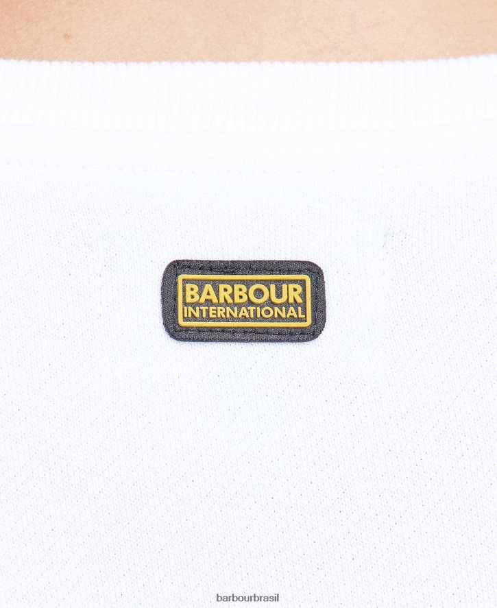 roupas Barbour moletom original da tripulação branco mulheres NH44422013