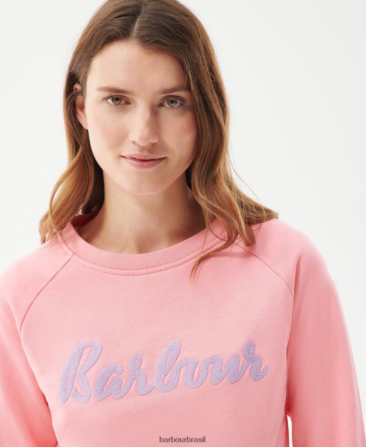 roupas Barbour moletom otterburn lilás pálido mulheres NH44422011