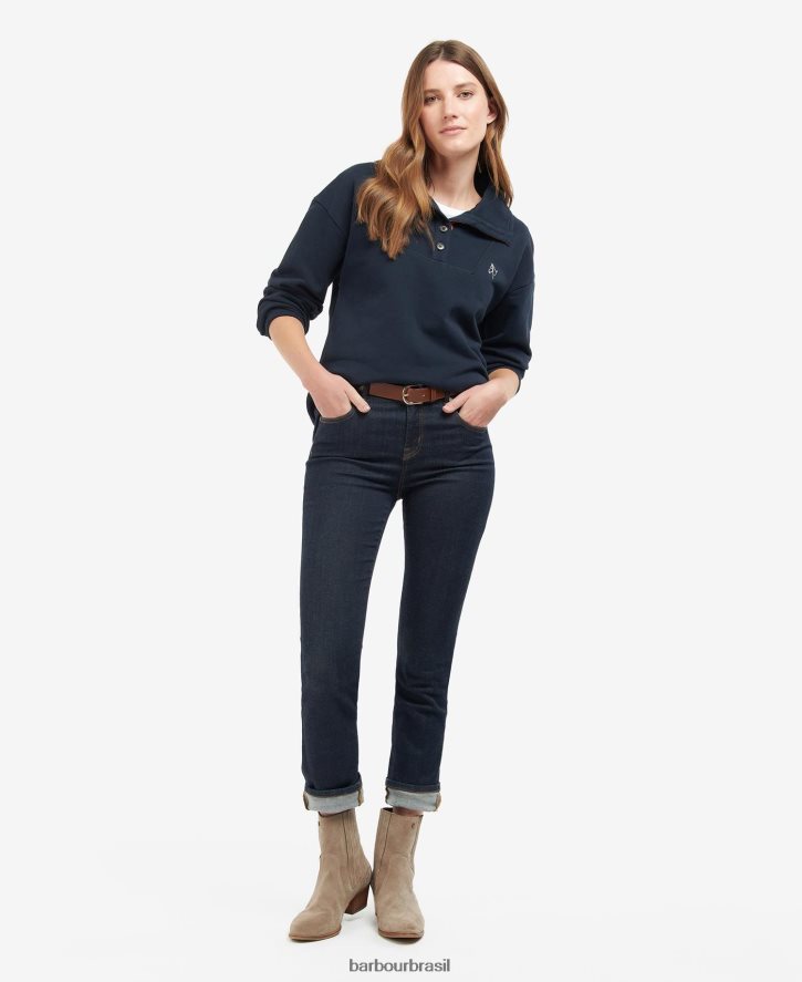 roupas Barbour moletom régia marinho clássico mulheres NH44421996