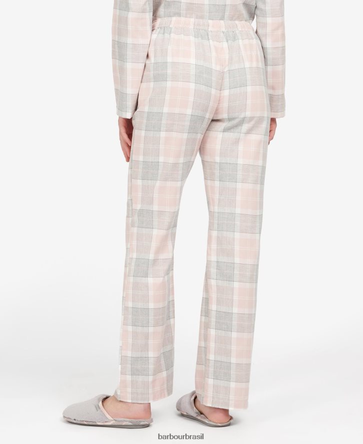 roupas Barbour calça pijama nancy xadrez rosa mulheres NH44422036