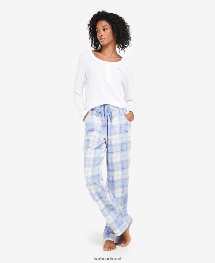 roupas Barbour calça pijama nancy xadrez rosa mulheres NH44422044