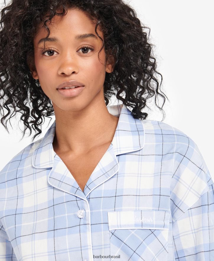 roupas Barbour conjunto de pijama ellery xadrez rosa mulheres NH44422037