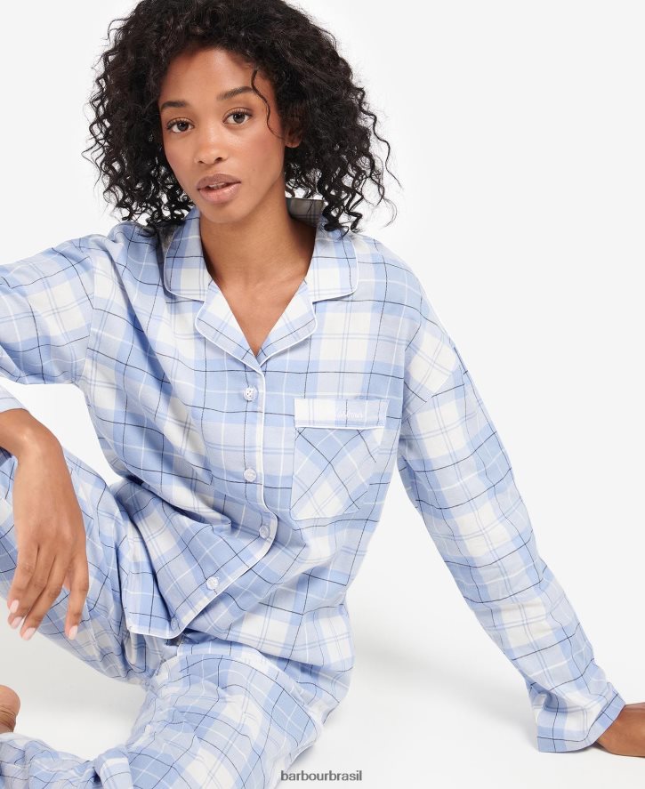 roupas Barbour conjunto de pijama ellery xadrez rosa mulheres NH44422037