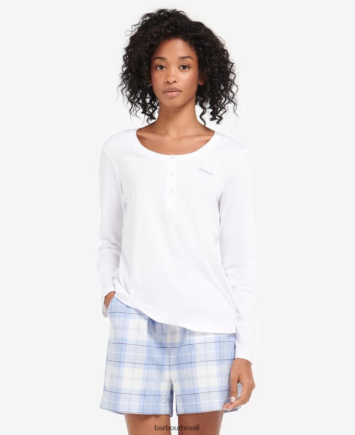 roupas Barbour conjunto de pijama etta henley lt grey marl mulheres NH44422039