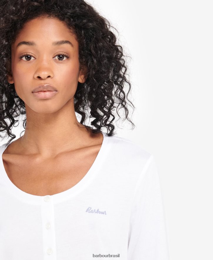 roupas Barbour conjunto de pijama etta henley lt grey marl mulheres NH44422039