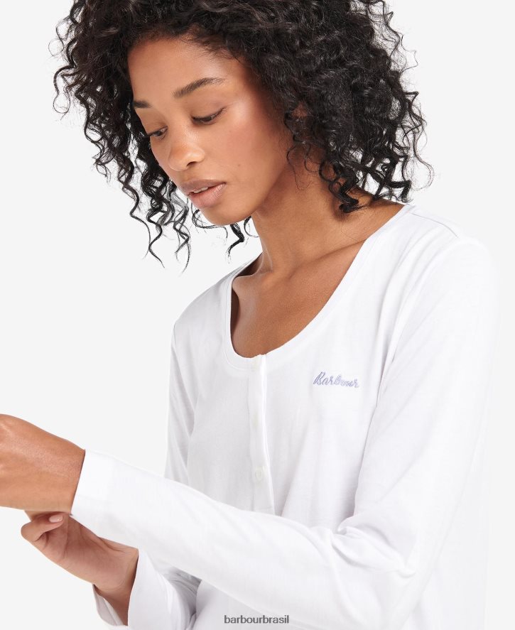 roupas Barbour conjunto de pijama etta henley lt grey marl mulheres NH44422039