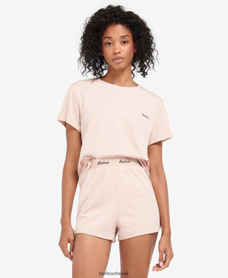 roupas Barbour conjunto lounge millie luz rosa mulheres NH44422042