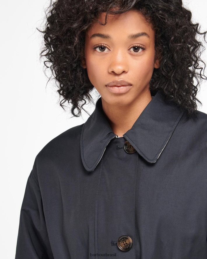 roupas Barbour gabardina somerland marinho escuro/choupo antigo mulheres NH44421533
