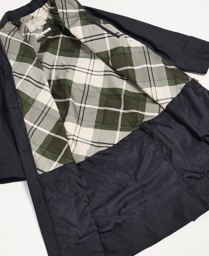 roupas Barbour gabardina somerland marinho escuro/choupo antigo mulheres NH44421533