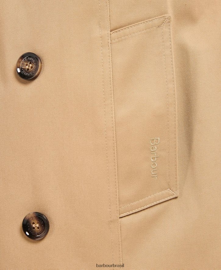 roupas Barbour greta trench coat impermeável Tartan meia-noite/jacarandá mulheres NH44421524