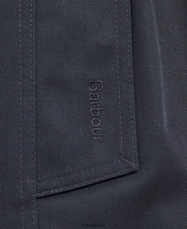 roupas Barbour greta trench coat impermeável Tartan meia-noite/jacarandá mulheres NH44421531