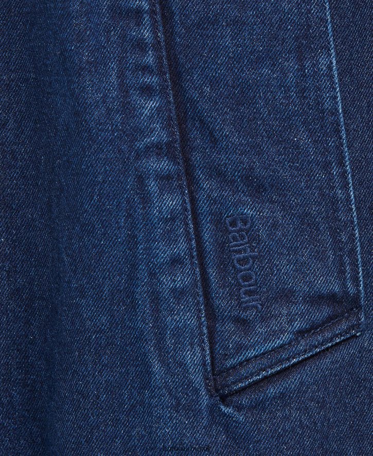roupas Barbour trench coat casual jeans somerland lavagem escura mulheres NH44421527