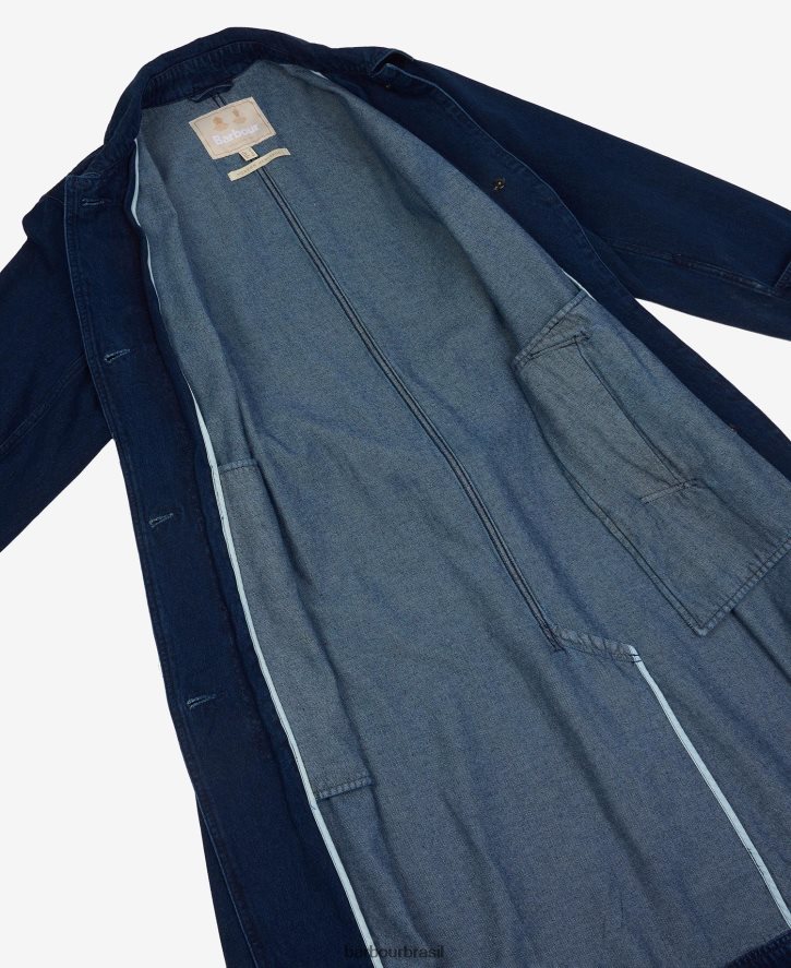 roupas Barbour trench coat casual jeans somerland lavagem escura mulheres NH44421527