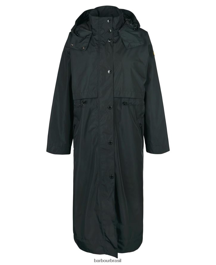 roupas Barbour trench coat impermeável crossfields verde palmer mulheres NH44421532