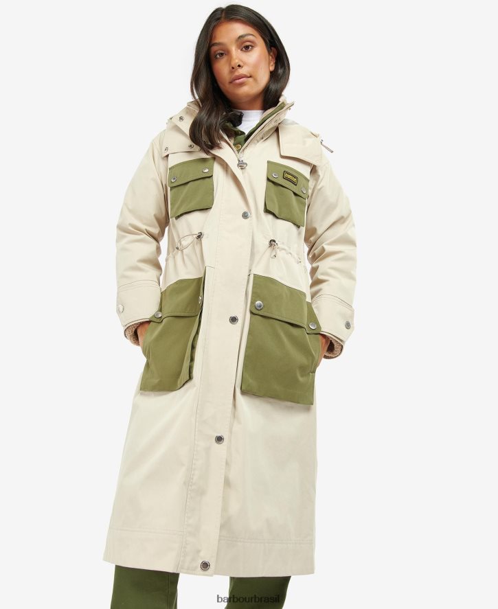 roupas Barbour trench coat impermeável thruxton meia-noite verde mulheres NH44421535