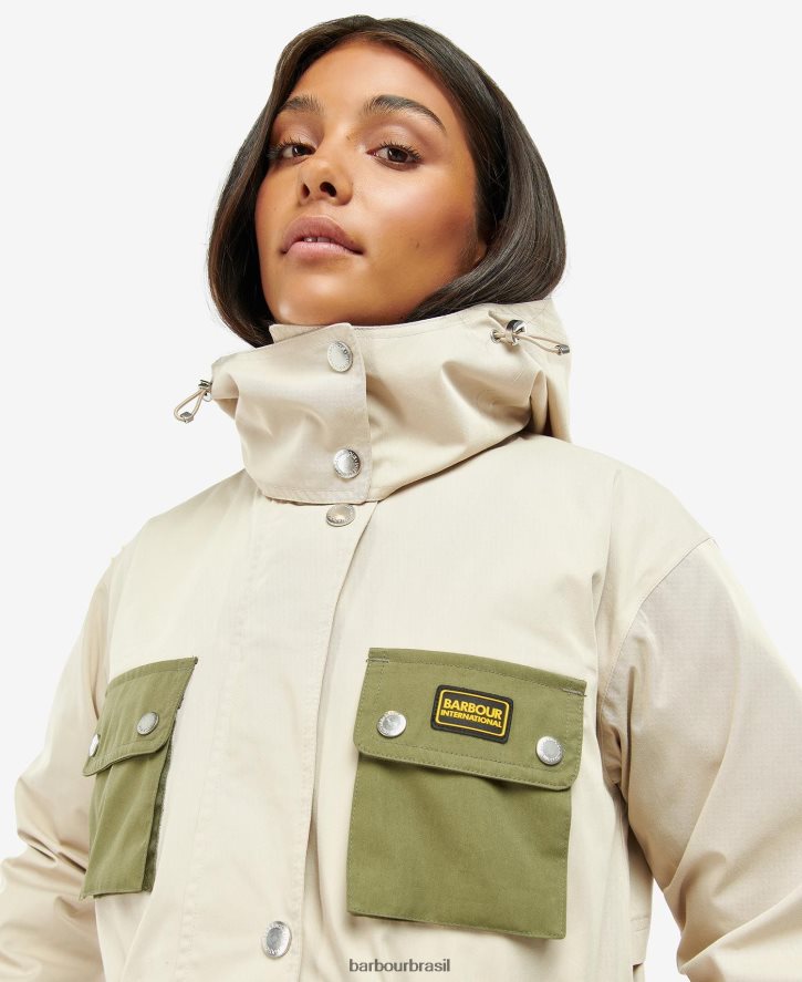 roupas Barbour trench coat impermeável thruxton meia-noite verde mulheres NH44421535