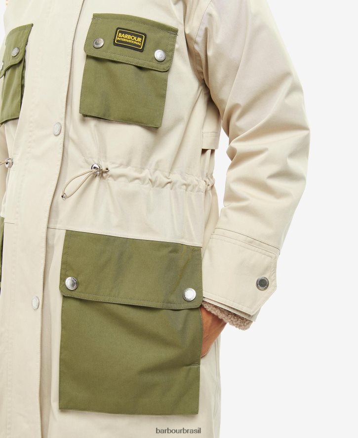 roupas Barbour trench coat impermeável thruxton meia-noite verde mulheres NH44421535