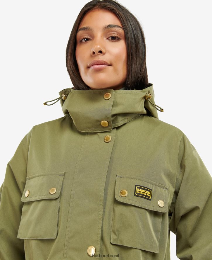 roupas Barbour trench coat impermeável thruxton meia-noite verde mulheres NH44421536