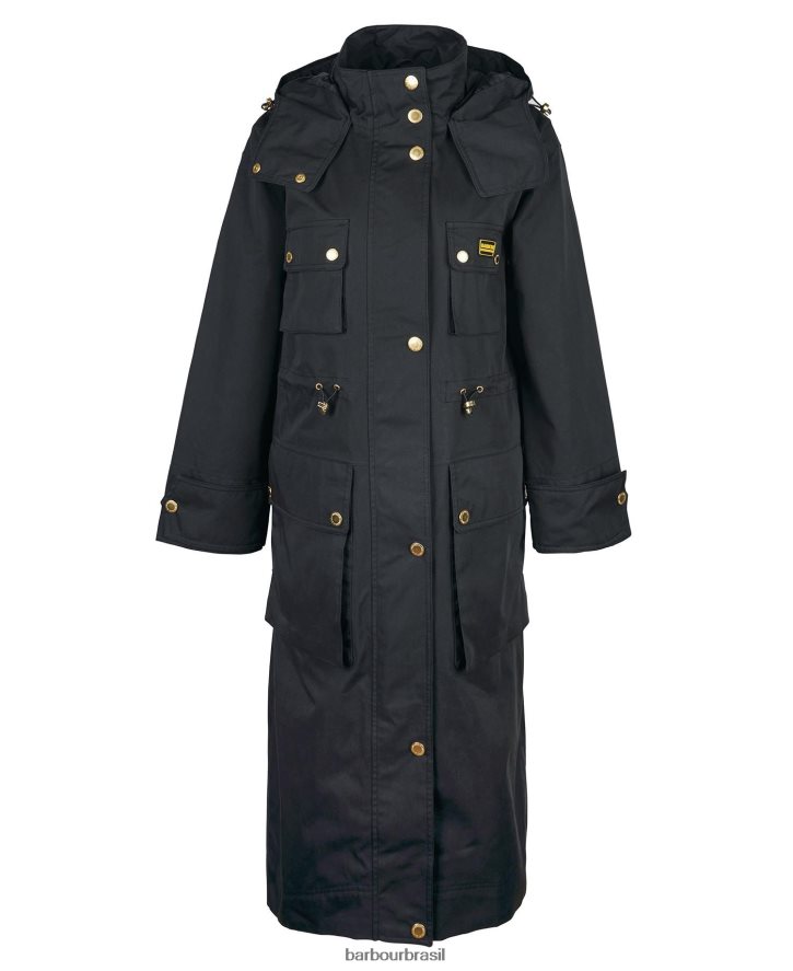 roupas Barbour trench coat impermeável thruxton meia-noite verde mulheres NH44421537