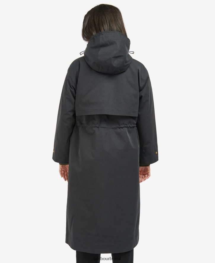 roupas Barbour trench coat impermeável thruxton meia-noite verde mulheres NH44421537