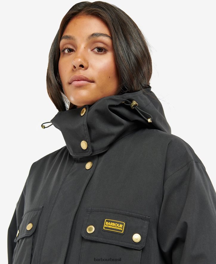 roupas Barbour trench coat impermeável thruxton meia-noite verde mulheres NH44421537