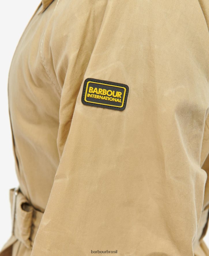 roupas Barbour trench coat à prova de banho rossin cheque verde meia-noite/verde meia-noite mulheres NH44421529