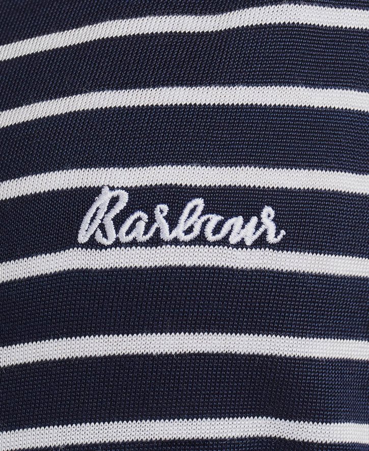 roupas Barbour dalmore vestido listrado Marinha Branca mulheres NH44421826