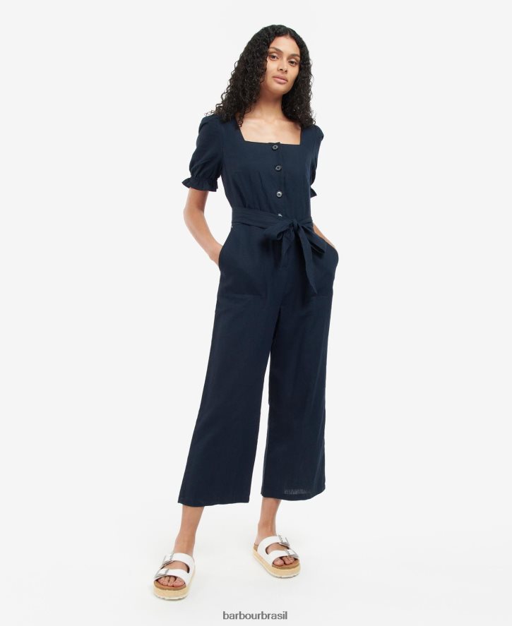 roupas Barbour macacão leilani marinho clássico mulheres NH44421907