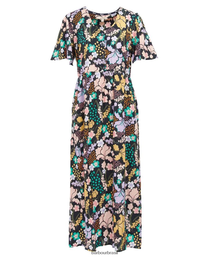 roupas Barbour maxi vestido de acanto clássico multi mulheres NH44421837
