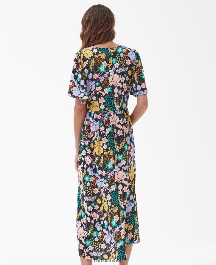 roupas Barbour maxi vestido de acanto clássico multi mulheres NH44421837