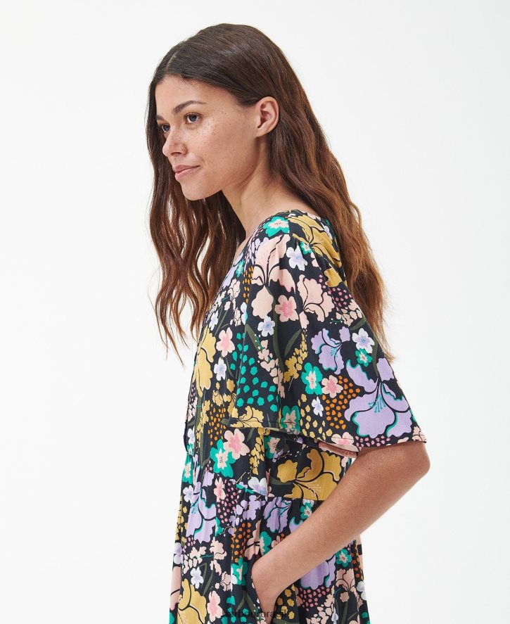 roupas Barbour maxi vestido de acanto clássico multi mulheres NH44421837
