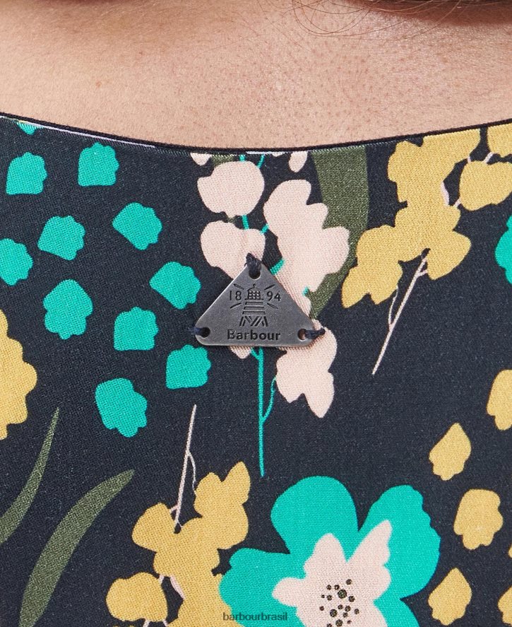 roupas Barbour maxi vestido de acanto clássico multi mulheres NH44421837