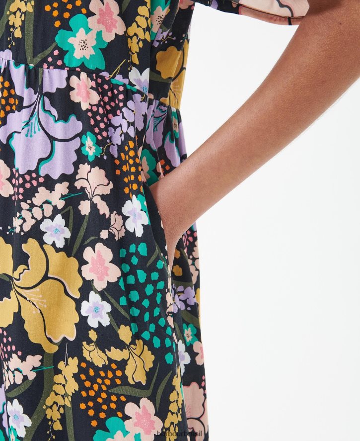 roupas Barbour maxi vestido de acanto clássico multi mulheres NH44421837