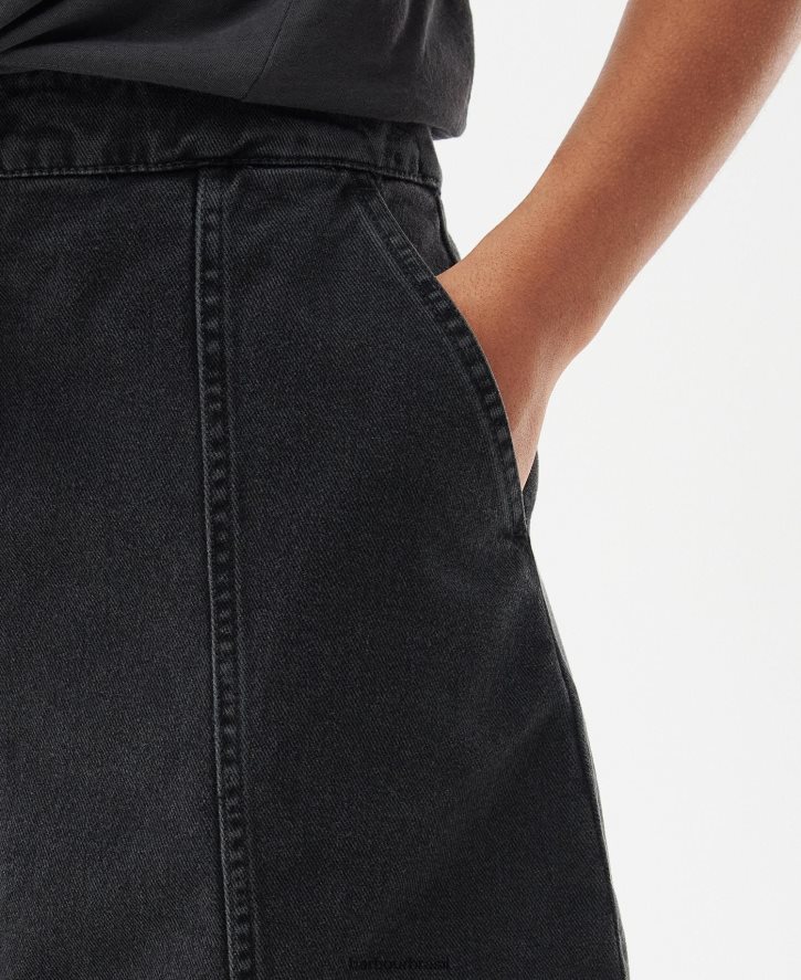 roupas Barbour saia lorimer verão preto mulheres NH44421859