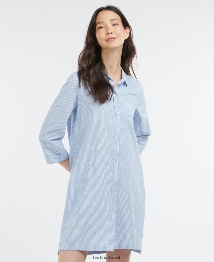 roupas Barbour vestido brilhante cambraia mulheres NH44421842