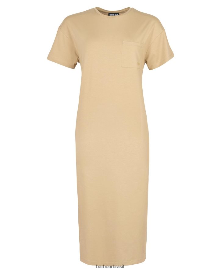 roupas Barbour vestido camiseta reinar preto clássico mulheres NH44421852