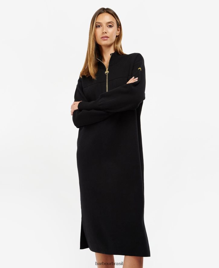 roupas Barbour vestido carmona preto clássico mulheres NH44421879