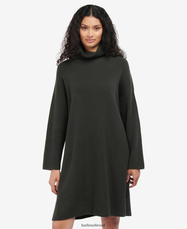roupas Barbour vestido de costura Oliva mulheres NH44421877
