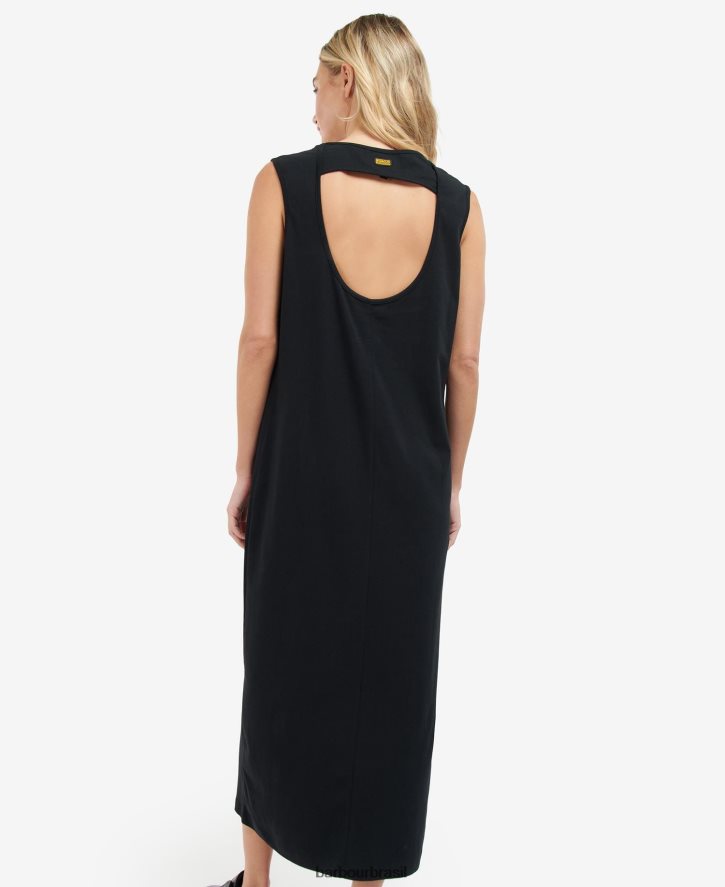 roupas Barbour vestido de jérsei fullcourt preto clássico mulheres NH44421873