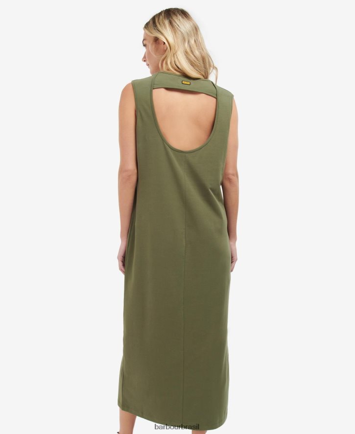 roupas Barbour vestido de jérsei fullcourt preto clássico mulheres NH44421881