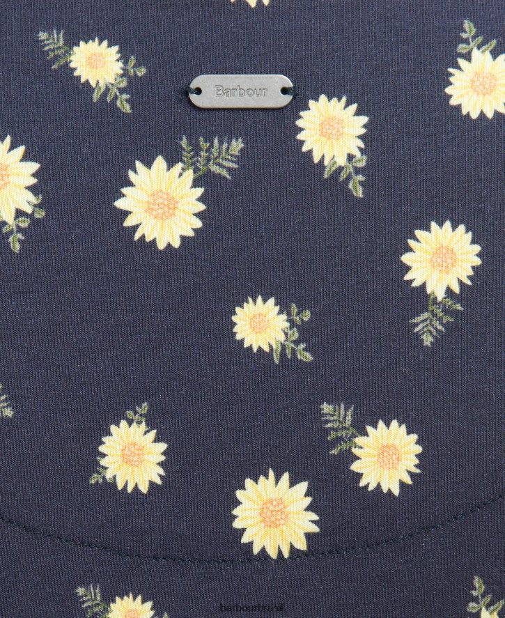 roupas Barbour vestido estampado harwood impressão da história da marinha mulheres NH44421905